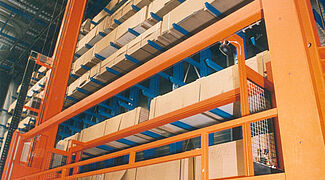 automatic warehouse, stacker crane