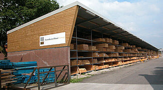 pallet racking for the storage of timber