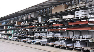 cantilever racking with roof, galvanized