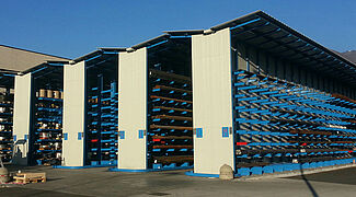 rack-clad warehouse for metal traders