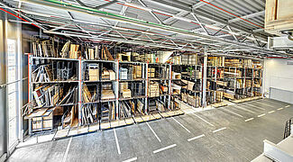 mobile racking for opera and theatre warehouse