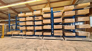 mobile cantilever racking system
