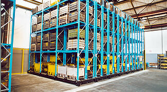 mobile racking for the steel processing industry