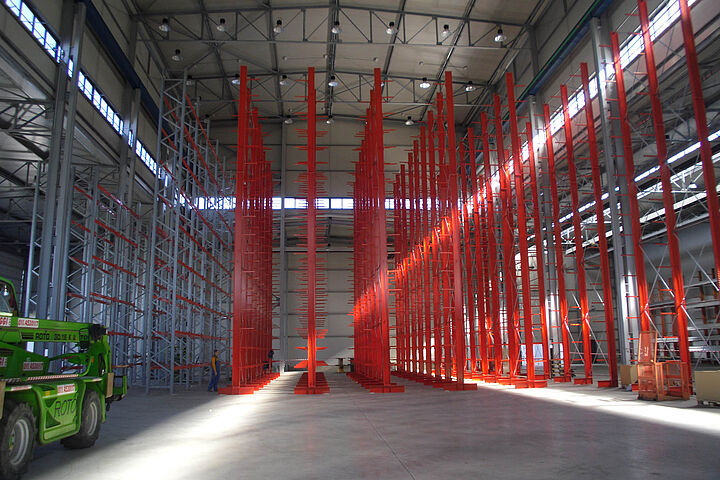 cantilever racking, storage of aluminium
