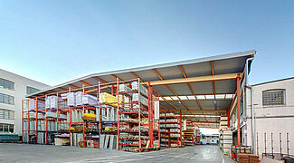 cantilever racking warehouse, rack-clad building