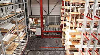 automatic storage systems with stacker crane