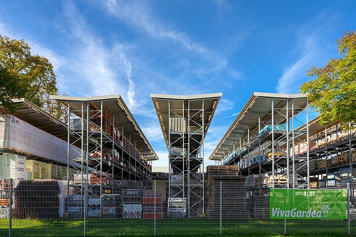 pallet racking with roof, galvanized