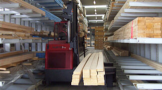 cantilever racking, forklift truck