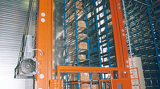 automatic warehouse, stacker crane