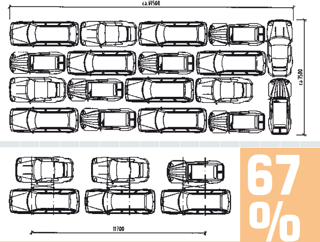 sketch of cantilever racking system for end-of-life-cars