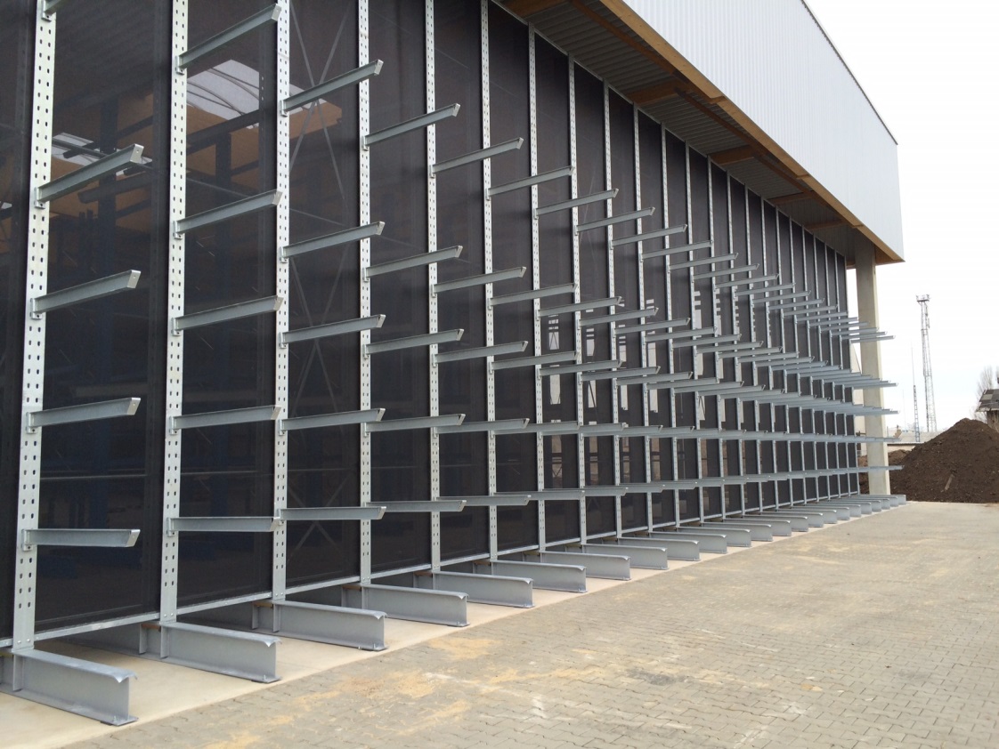 Rack-clad warehouse