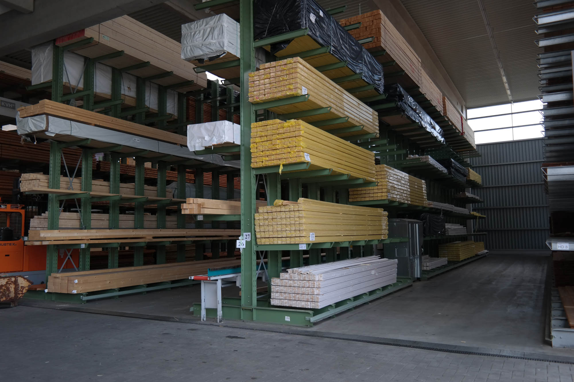 cantilever racking, timber storage
